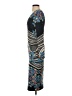 Fire Los Angeles 100% Polyester Graphic Blue Cocktail Dress Size S - photo 5