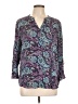 41Hawthorn 100% Polyester Paisley Purple 3/4 Sleeve Blouse Size L - photo 1