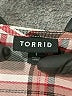 Torrid 100% Polyester Plaid Burgundy 3/4 Sleeve Blouse Size 1X Plus (1) - photo 7