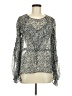 Topshop 100% Polyester Silver Long Sleeve Blouse Size 8 - photo 1
