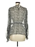 Topshop 100% Polyester Silver Long Sleeve Blouse Size 8 - photo 2