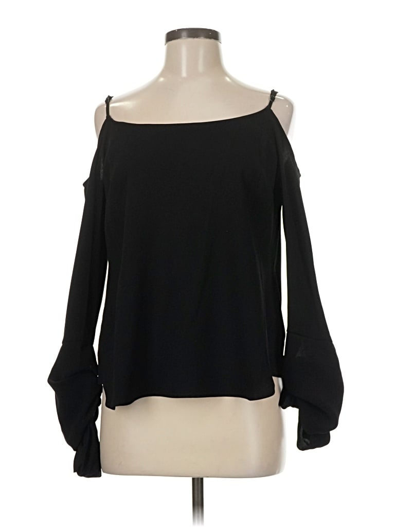 Pre-owned Bcbgmaxazria Long Sleeve Blouse In Black