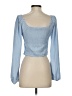 Sophie Rue 100% Polyester Stripes Blue Long Sleeve Top Size S - photo 2