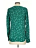 J.Crew 100% Silk Polka Dots Teal Long Sleeve Silk Top Size 0 - photo 2