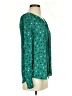 J.Crew 100% Silk Polka Dots Teal Long Sleeve Silk Top Size 0 - photo 4