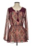 Love, Fire 100% Polyester Purple Long Sleeve Blouse Size S - photo 1