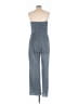 Wild Fable 100% Recycled Polyester Metallic Silver Jumpsuit Size L - photo 2