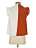 Ces Femme 100% Polyester Color Block Orange Sleeveless Blouse Size S - photo 2