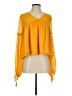 Tularosa 100% Polyester Yellow 3/4 Sleeve Blouse Size S - photo 1
