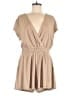 LoveRiche Solid Tan Romper Size S - photo 1