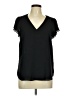H&M 100% Polyester Black Short Sleeve Blouse Size 8 - photo 1