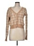 William Rast Plaid Checkered-gingham Tan Cardigan Size M - photo 1