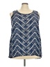 Olive and Oak 100% Polyester Blue Sleeveless Blouse Size 2X - photo 1
