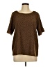 Unbranded 100% Polyester Brown Short Sleeve Blouse Size L - photo 1