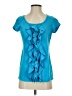 Grace Elements Teal Short Sleeve Top Size S - photo 1