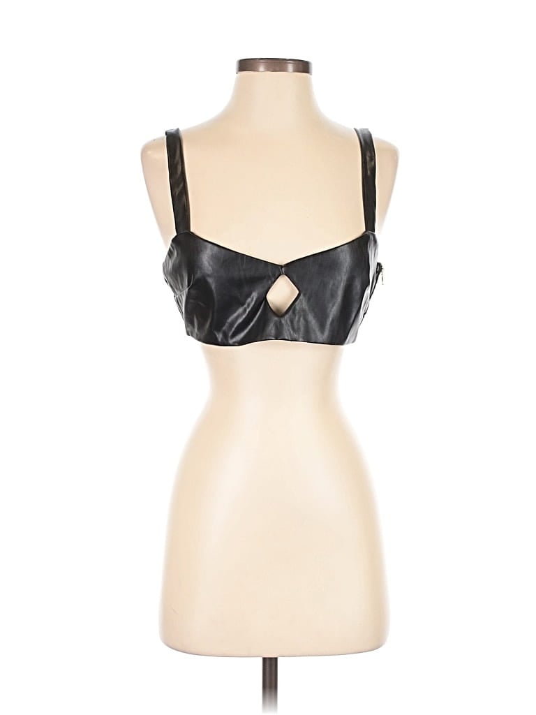 Pre-owned Beginning Boutique Sleeveless Top Black Sweetheart Neckline Tops