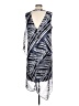 Dana Buchman 100% Polyester Graphic Blue Gray Casual Dress Size 12 - photo 2