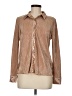MELLODAY 100% Polyester Metallic Tan Long Sleeve Blouse Size M - photo 1