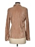 MELLODAY 100% Polyester Metallic Tan Long Sleeve Blouse Size M - photo 2