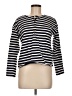 Ann Taylor 100% Cotton Stripes Black Long Sleeve Top Size M - photo 1