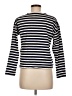Ann Taylor 100% Cotton Stripes Black Long Sleeve Top Size M - photo 2
