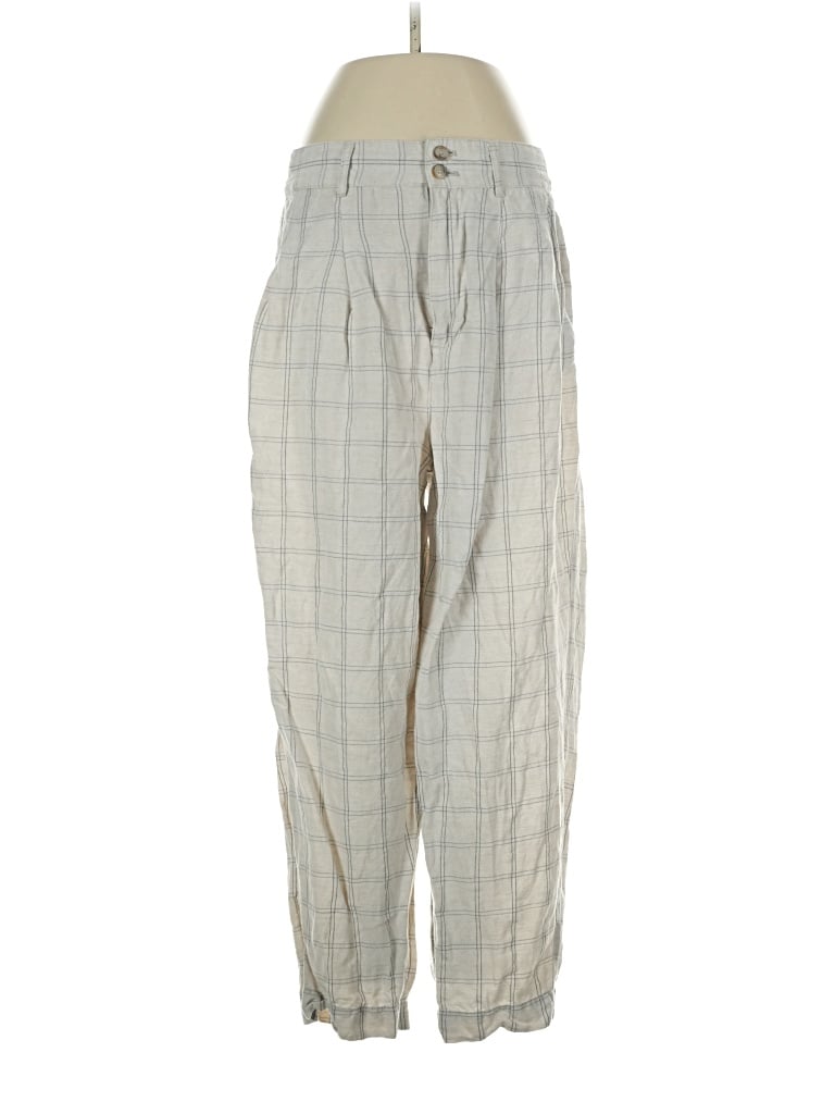 Pre-owned Madewell Linen Pants In Gray
