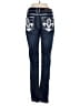 Sexy Couture Paisley Blue Jeans Size 5 - photo 2