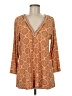 Soft Surroundings Brown Long Sleeve Blouse Size M - photo 1