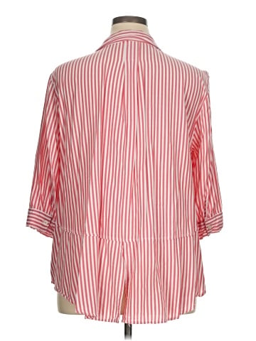 Per Se 3/4 Sleeve Button-Down Shirt (view 2)