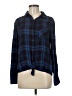 Harper Plaid Blue Long Sleeve Button-Down Shirt Size M - photo 1