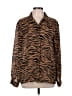 Rena Rowan 100% Polyester Animal Print Brown Long Sleeve Blouse Size 12 - photo 1
