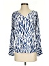 La Mer Luxe 100% Rayon Blue Long Sleeve Blouse Size XS - photo 1