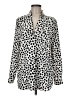 Ann Taylor 100% Polyester Animal Print Ivory Long Sleeve Blouse Size M - photo 1