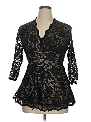 Kiyonna 3/4 Sleeve Blouse (view 1)
