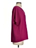 Ever After Color Block Burgundy Short Sleeve Blouse Size S - photo 4