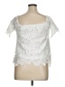 Dizzy Lizzy 100% Polyester White Short Sleeve Blouse Size XL - photo 2