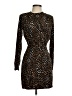 Aqua Animal Print Brown Cocktail Dress Size S - photo 1