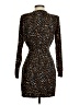 Aqua Animal Print Brown Cocktail Dress Size S - photo 2