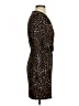 Aqua Animal Print Brown Cocktail Dress Size S - photo 4