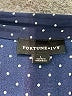 Fortune + Ivy 100% Polyester Polka Dots Blue 3/4 Sleeve Blouse Size L - photo 7