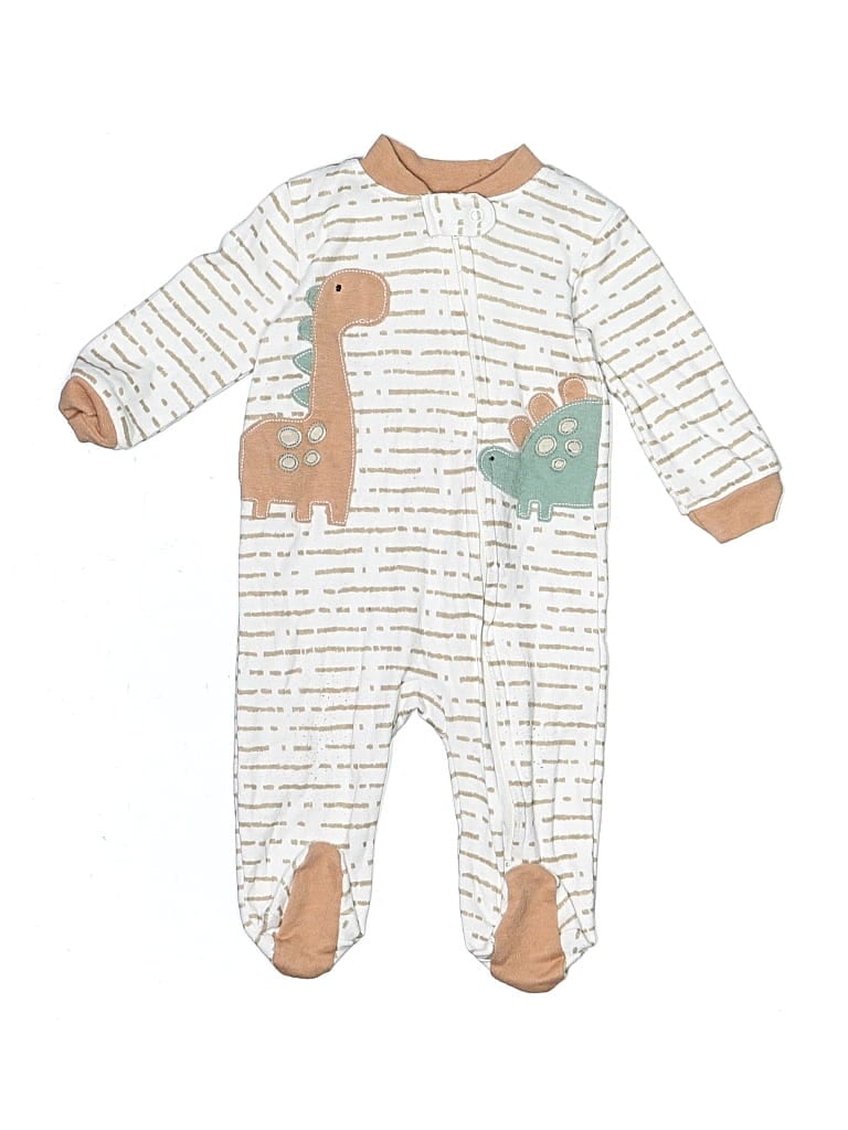 Pre-owned Baby Essentials Babies' Long Sleeve Onesie In White