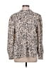 Ann Taylor LOFT 100% Polyester Paisley Ivory Long Sleeve Blouse Size L - photo 1