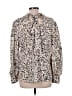 Ann Taylor LOFT 100% Polyester Paisley Ivory Long Sleeve Blouse Size L - photo 2