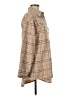 Miss Sparkling Plaid Tan Poncho Size M - photo 4