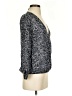 Joie 100% Silk Gray 3/4 Sleeve Silk Top Size S - photo 4