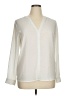 INC International Concepts 100% Polyester Ivory Long Sleeve Blouse Size 14 - photo 1
