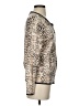 Lands' End 100% Supima Cotton Animal Print Tan Cardigan Size S - photo 4