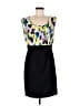 AB Studio 100% Polyester Graphic Black Cocktail Dress Size 10 - photo 1