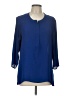 Express Outlet 100% Polyester Blue 3/4 Sleeve Blouse Size L - photo 1