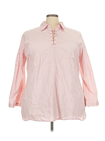 Only Necessities 3/4 Sleeve Button-Down Shirt (view 1)